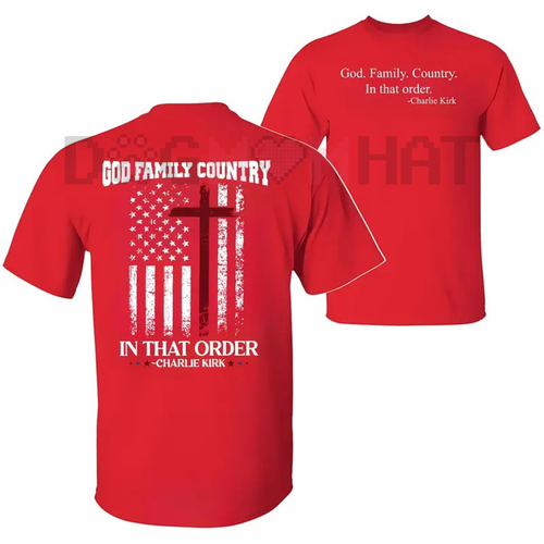 "God, Family, Country" Retro Patriotic Tee