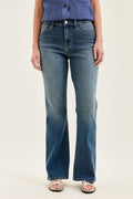 Judy Blue Mid Rise Alex Bootcut Jeans for Women – Vintage Wash Stretch Denim, Classic Fit, 32" Inseam