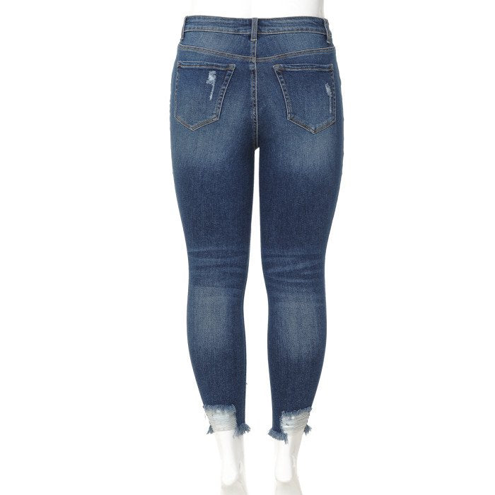 Wax Jean - Women's Plus Size Distressed Jeans [Plus Size] - 90188XL