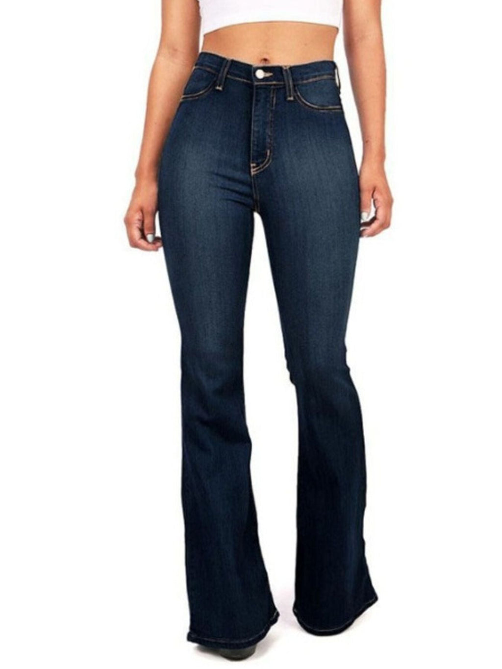 Full Size High-Waisted Bootcut Jeans Plus Size