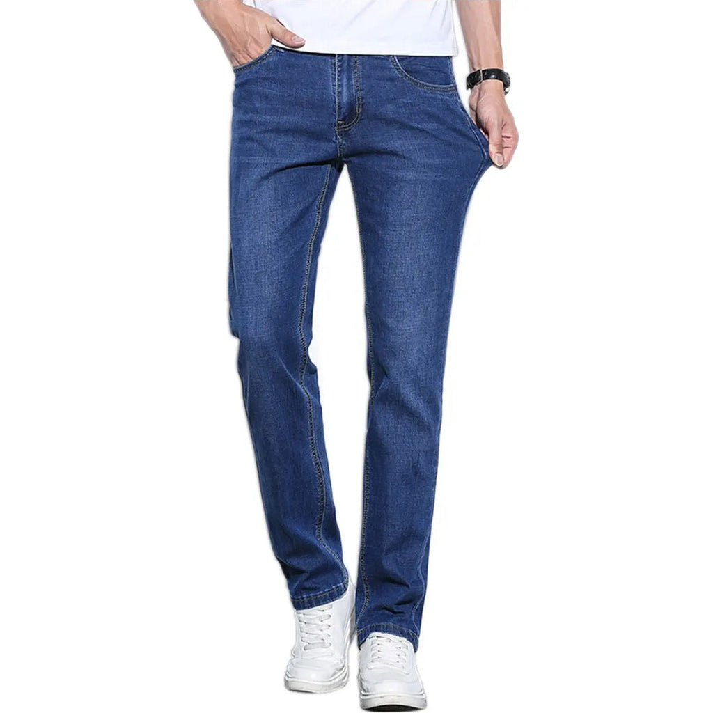 Mens Durable Straight-Leg Jeans