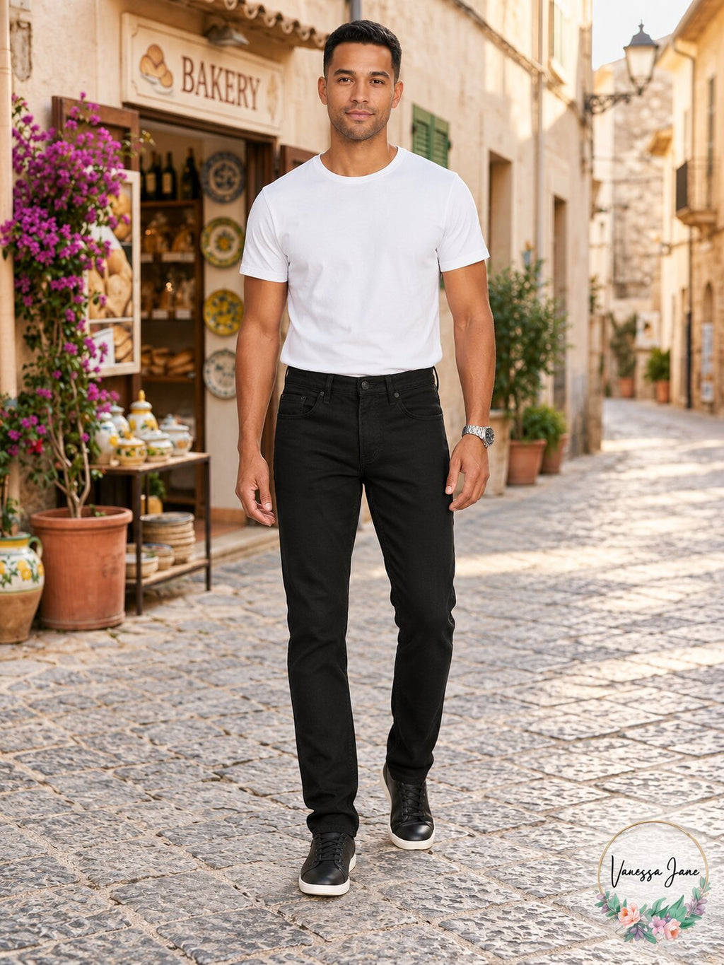 Buffalo David Bitton Mens Denim Slim Fit Straight Leg Jeans